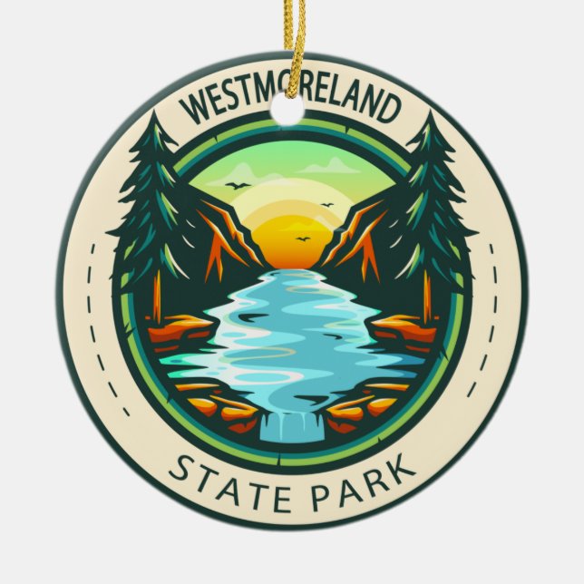 Décoration En Céramique Westmoreland State Park Badge Virginia (Devant)