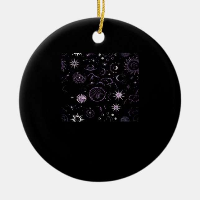 Décoration En Céramique Whimsigoth Sun Moon Witchy Classic (Devant)