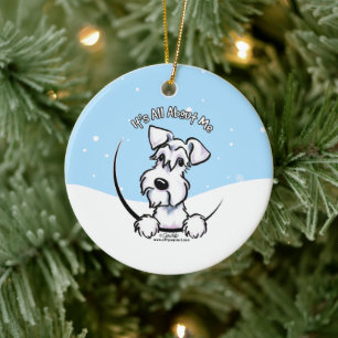 Décoration En Céramique White Schnauzer Tout sur moi Noël