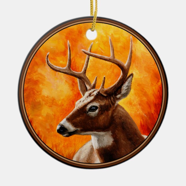Décoration En Céramique Whitetail Deer (Devant)