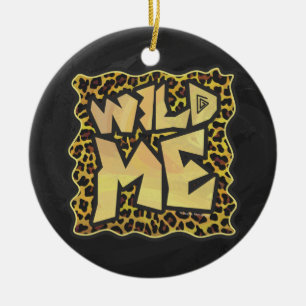Décoration En Céramique Wild Me Leopard Brown et jaune