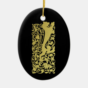 Décoration En Céramique Will Bradley Heraldic Lion