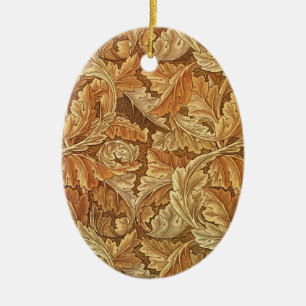 Décoration En Céramique William Morris Acanthus Brown Feuilles d'automne