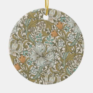 Décoration En Céramique William Morris Golden Lily Blue Or Classique