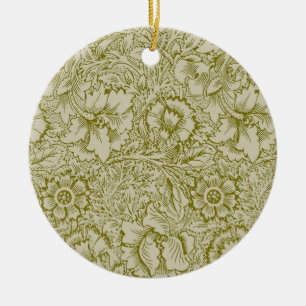 Décoration En Céramique William Morris Poppy Classic Floral Green