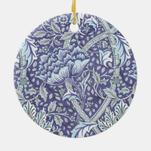Décoration En Céramique William Morris Windrush motif floral bleu