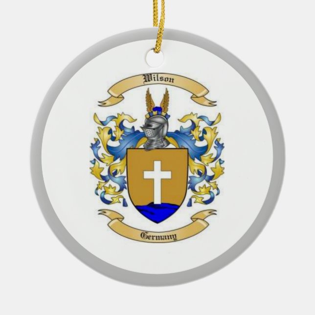 Décoration En Céramique Wilson Family Crest [allemand] (Devant)