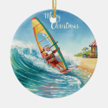 Windsurfing Santa Beach Christmas