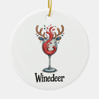 Décoration En Céramique Winedeer Reindeer Christmas Xmas Matching Family
