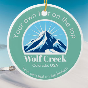 Décoration En Céramique Wolf Creek Colorado station de ski usa médaille