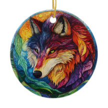 Wolf Stained Glass