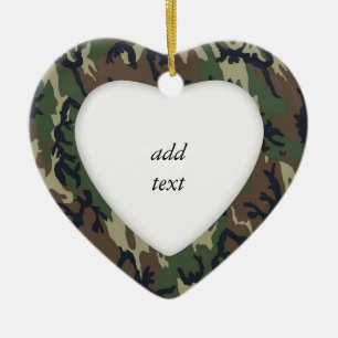 Décoration En Céramique Woodland Camouflage Military Background