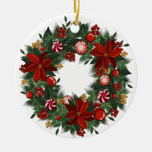 Décoration En Céramique Wreath de Noël