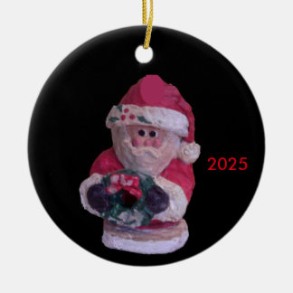 DÉCORATION EN CÉRAMIQUE WREATH PÈRE NOËL 2018 COLLECTOR NOËL
