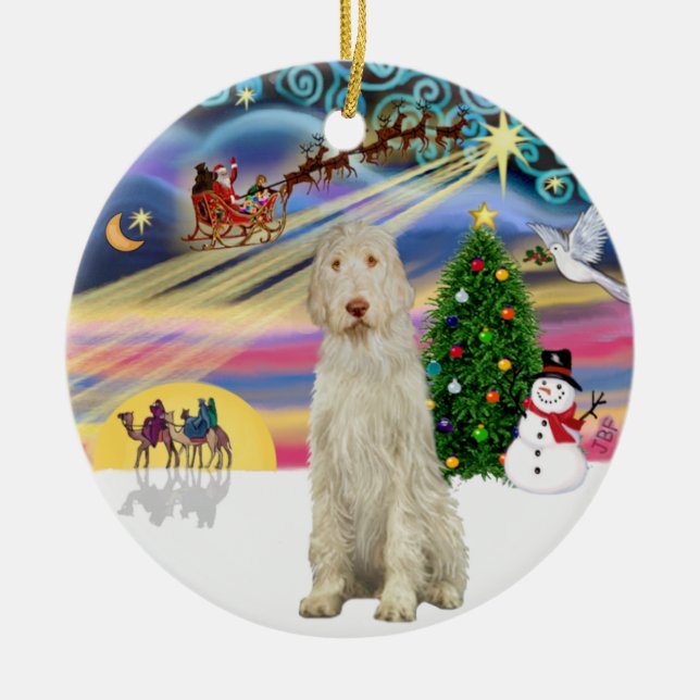Décoration En Céramique Xmas Magic - Spinone Italiano 11 (Devant)