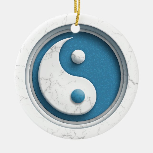 Décoration En Céramique Yin de marbre Yang (Devant)