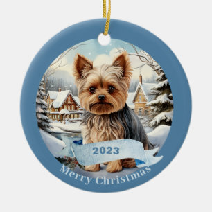 Décoration En Céramique Yorkshire Terrier Art Dog Animal