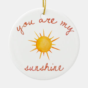Décoration En Céramique You Are My Sunshine Quote Art