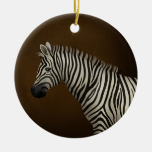 Décoration En Céramique Zebra Illustration Faune exotique Personnalisée