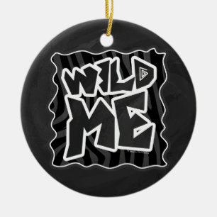Décoration En Céramique Zebra Wild me Noir et gris