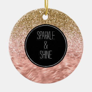 Décoration En Céramique Zèbre rose chic Imprimer Glitz