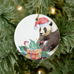 Décoration En Céramique Zhen Zhen Noël Panda