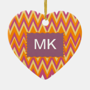 Décoration En Céramique Zigzag tribal aztèque