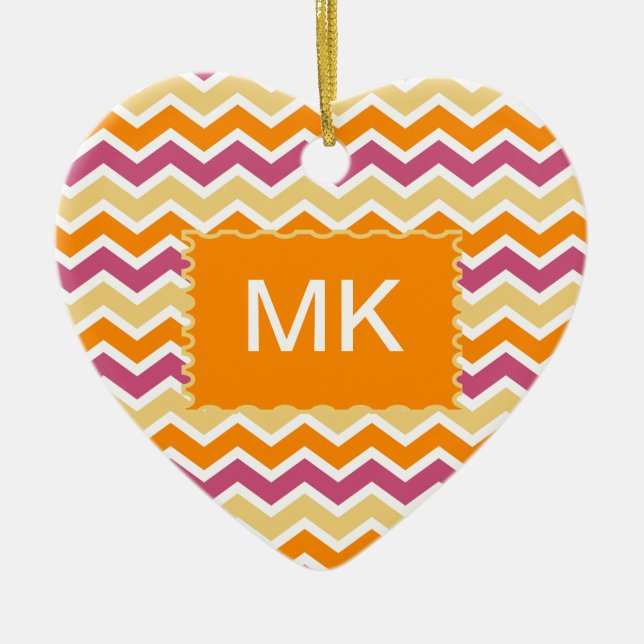 Décoration En Céramique ZigZag tribale dynamique (Devant)