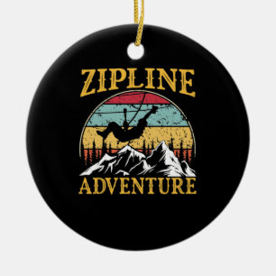 Décoration En Céramique Zipline Retro vintage Aventure Matching Zipline