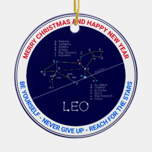 Décoration En Céramique Zodiac Constellation Leo