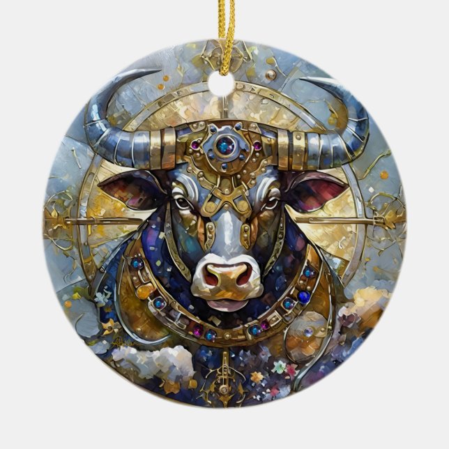 Décoration En Céramique Zodiac - Taurus Le Taureau (Devant)