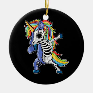 Décoration En Céramique Zombie Unicorn Dabbing Squelette
