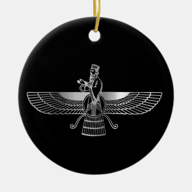 Décoration En Céramique Zoroastrianism Faravahar (Devant)