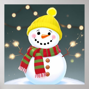 Décoration festive de Noël bonhomme de neige pour 