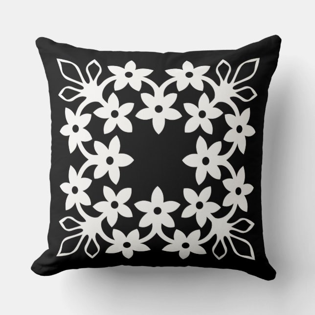 Décoration hawaïenne contemporaine coussin (Recto)