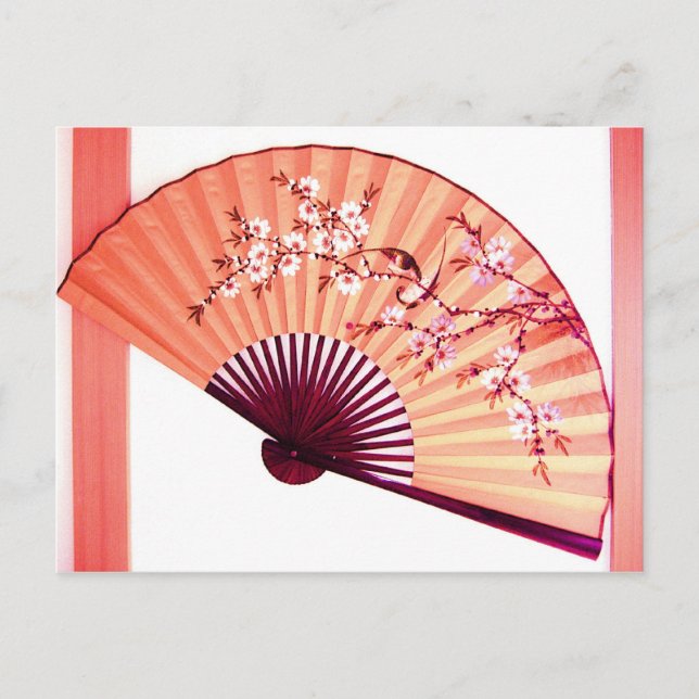Décoration japonaise du ventilateur - carte postal (Devant)