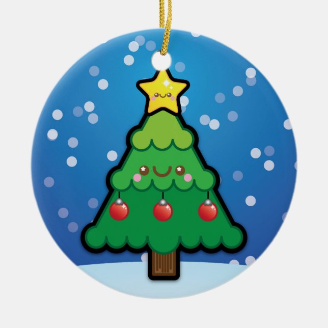 Décoration mignonne d'arbre de Noël de Kawaii (Devant)
