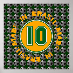 décoration murale brasil 10 football
