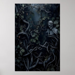 Décoration murale Cottagecore sombre avec vignes m