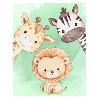 Décoration murale d'animaux de safari pour la nurs