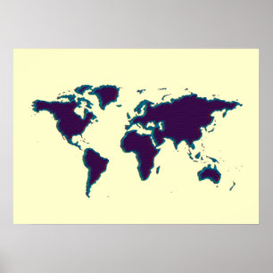 décoration murale de carte du monde