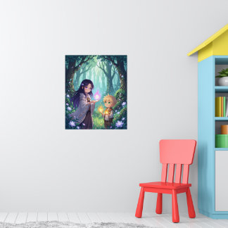 Décoration murale de dessin animé vibrant pour enf