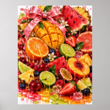Décoration murale de fruits juteux | Décor de cuis