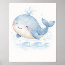 Décoration murale de la nurserie baleine à l'aquar