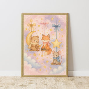 Décoration murale de nurserie céleste pour bébé av