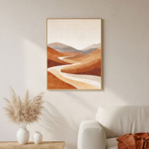Décoration murale de paysage minimaliste en terre 