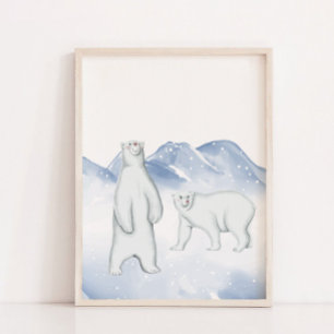 Décoration murale de pépinière d'ours polaire d'hi