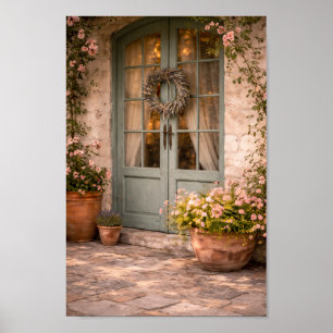 Décoration murale de porte de campagne française