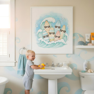 Décoration murale de salle de bain pour enfants Su