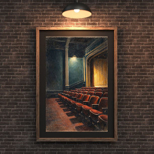 Décoration murale d'intérieur de théâtre vintage